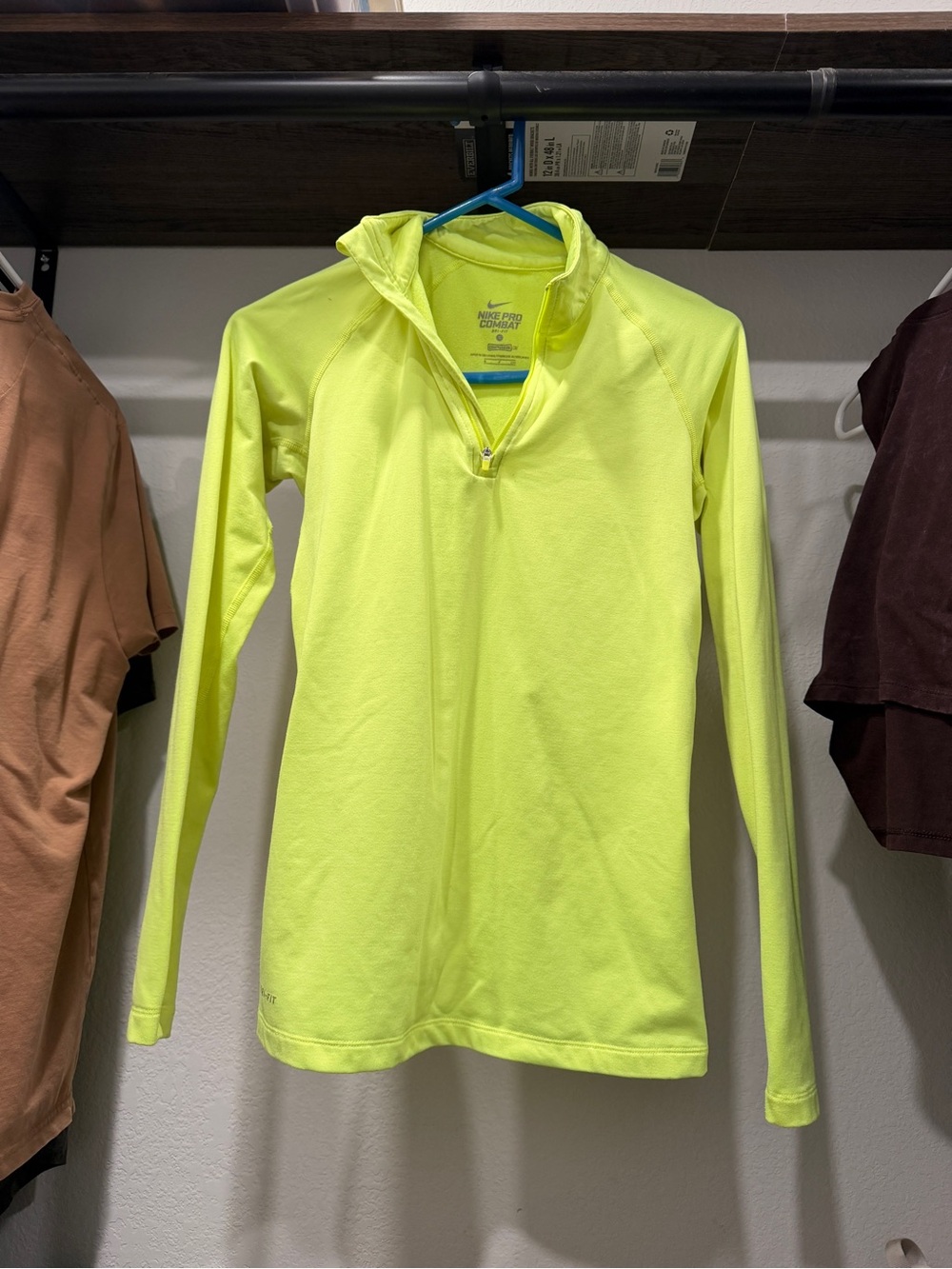 Nike Neon Yellow Quarter-Zip Training Top